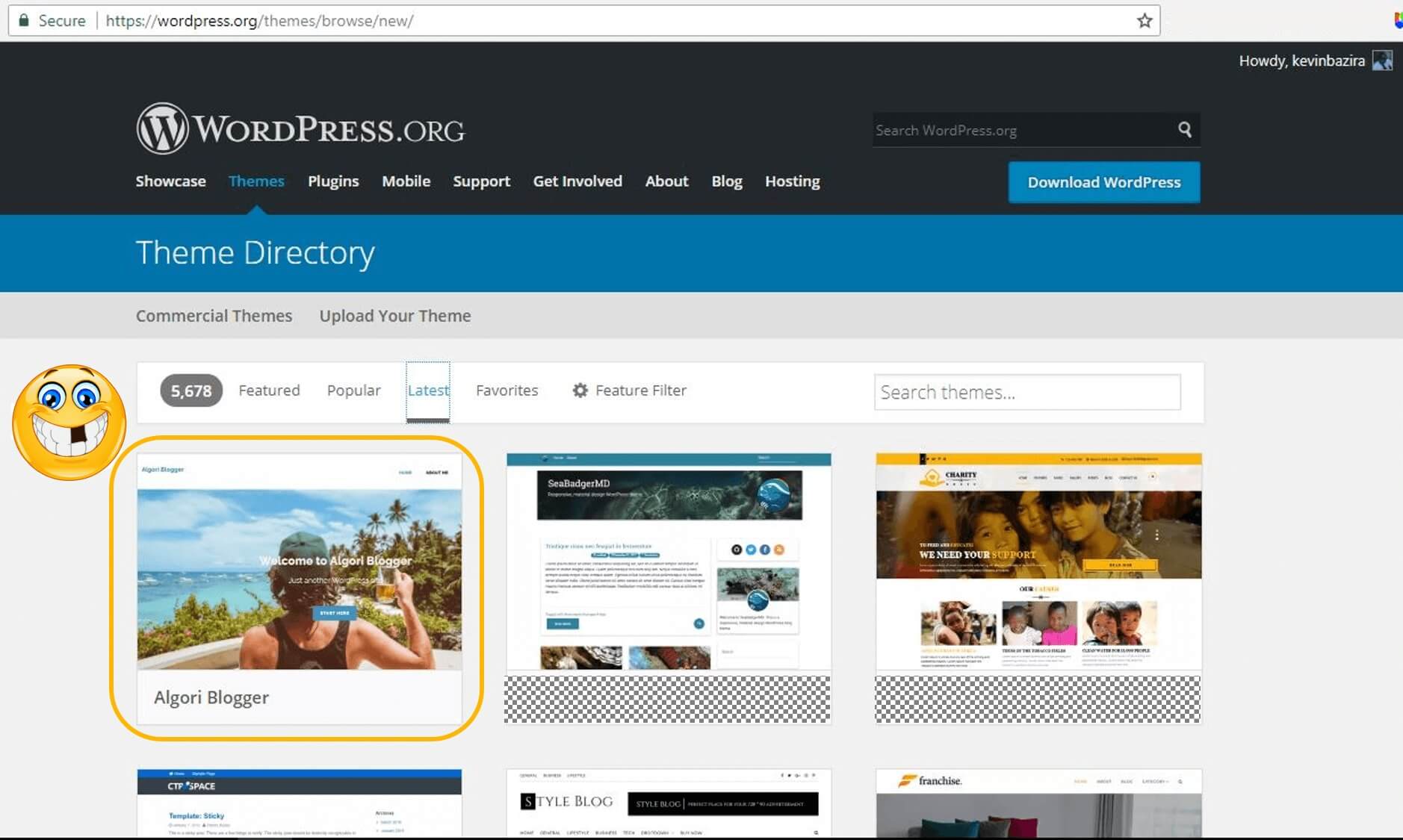 Algori Blogger Live in WP Theme Directory